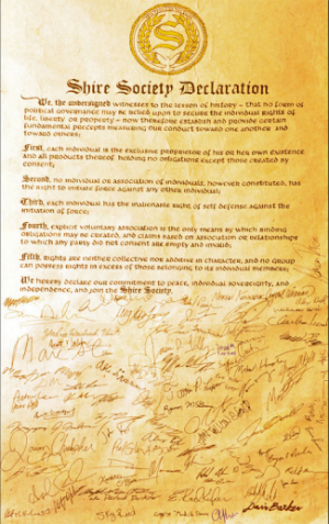Shire Society Declaration